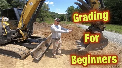 how to grade a yard with a mini excavator|how to grade with a mini bucket.